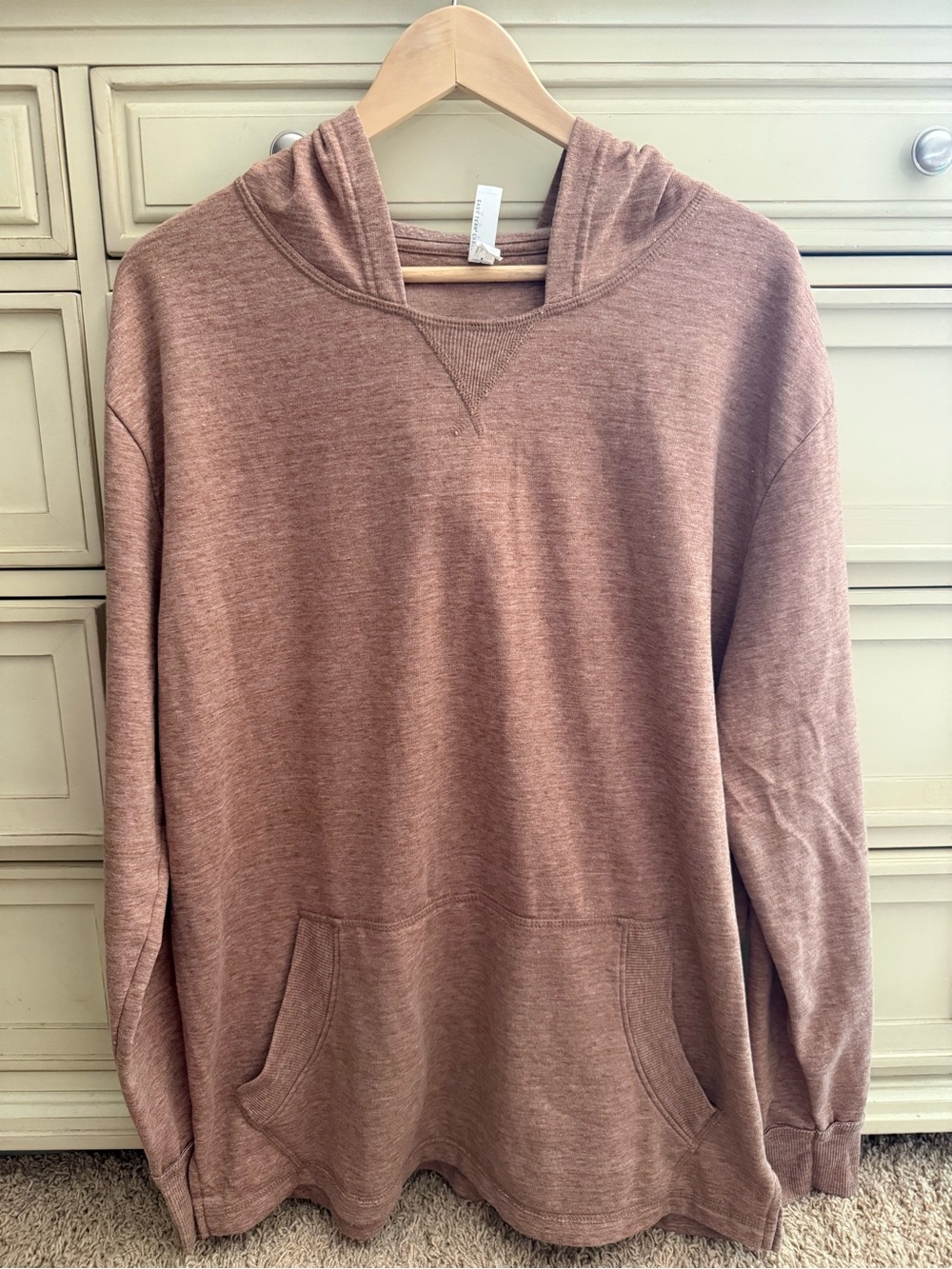 Lightweight Mauve-Brown Hoodie Sweatshirt